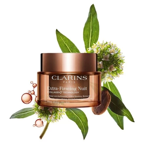Clarins Extra-Firming Night Cream Anti-Wrinkle And Firming, Dry Skins - Image 2